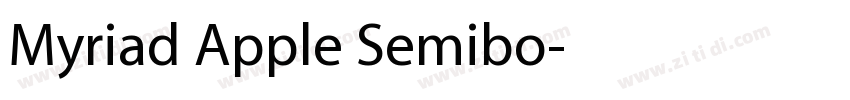 Myriad Apple Semibo字体转换